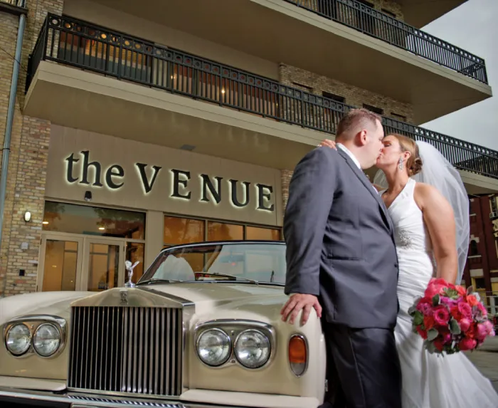 Back Sign Kissing The Venue Wedding