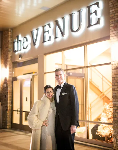 The Wedding Couple Outside The Venue
